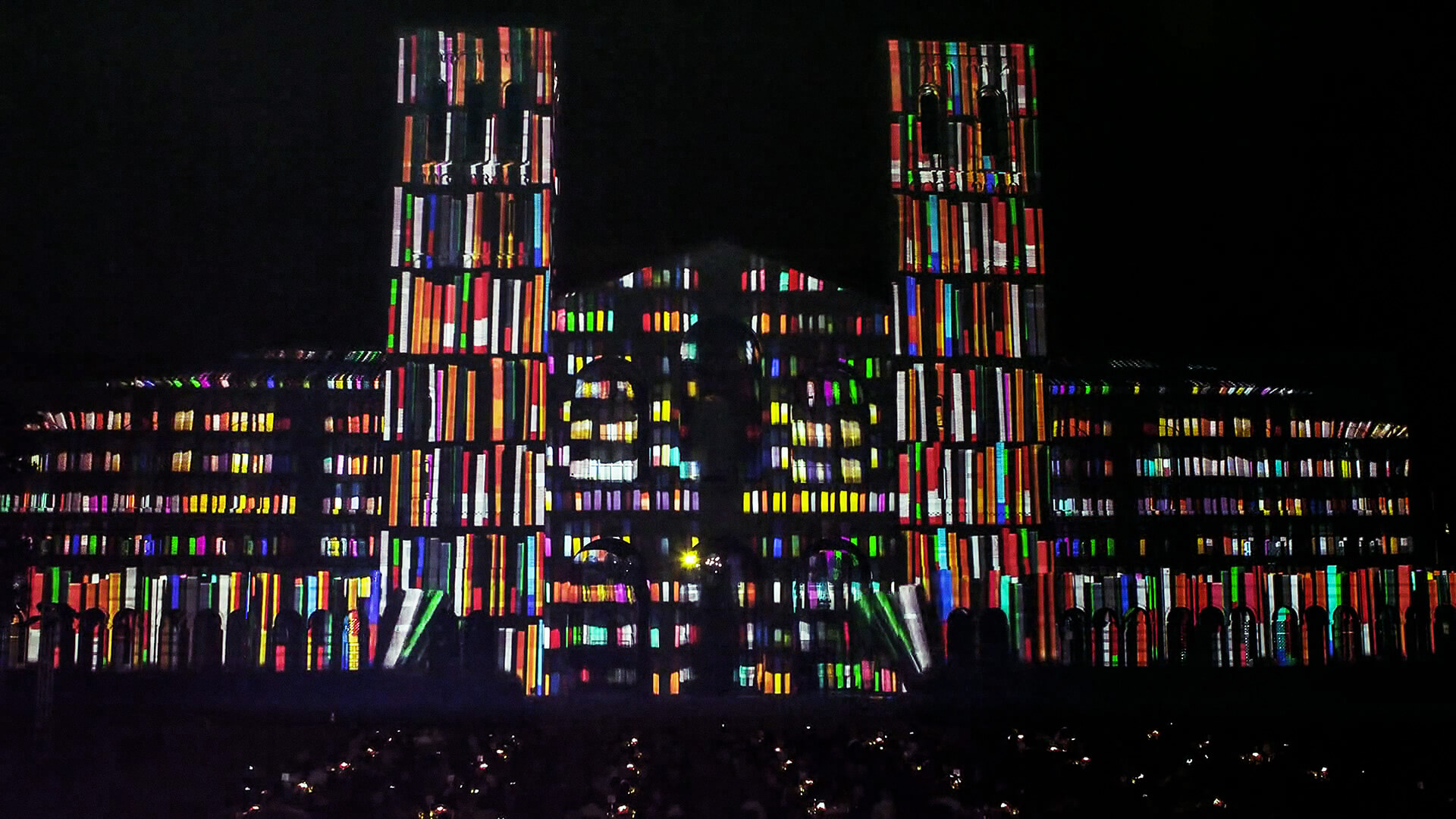 Video projection of Royce Hall